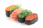 Nigiri And Gunkan Sushi Stock Photo