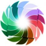 Background Color Indicates Circular Multicolored And Spectrum Stock Photo