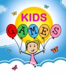 Kids Games Indicates Play Time And Childhood Stock Photo