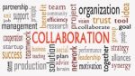 Collaboration Concept In Word Cloud Isolated On White Background Stock Photo