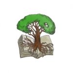 Tree Rooted On Book Tattoo Stock Photo