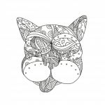 French Bulldog Doodle Art Stock Photo