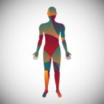 Human Body Color Abstract Style Stock Photo