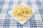 Fusilli Prepare For Pasta Cuisine Stock Photo