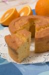 Homemade Orange Cake Stock Photo