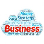 Business & Finance Related Word Cloud Background Stock Photo