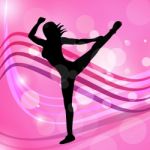 Yoga Dancing Represents Meditated Disco And Posing Stock Photo