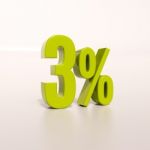 Percentage Sign, 3 Percent Stock Photo