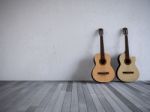 3ds Guitar In The Room Stock Photo