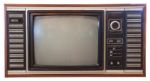 Vintage Television Isolated Stock Photo