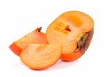 Persimmon Isolated On The White Background Stock Photo