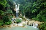 Kuang Si Waterfall Stock Photo