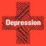 Depression Word Indicates Lost Hope And Affliction Stock Photo