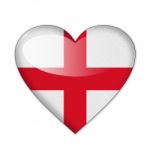 England Flag In Heart Shape Stock Photo