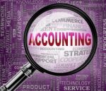 Accounting Magnifier Indicates Accounts Balance 3d Rendering Stock Photo