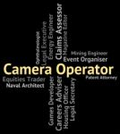 Camera Operator Indicating Operative Occupations And Image Stock Photo