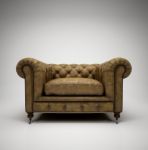 Leather Armchair, 3d Rendering Stock Photo