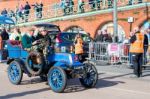 Car Just Finished London To Brighton Veteran Car Run Stock Photo