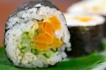 Fresh Sushi Choice Combination Assortment Selection Stock Photo