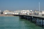 Worthing, West Sussex/uk - April 20 : View Of Worthing Pier In W Stock Photo