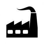 Factory Structure Symbol Icon  Illustration On White Stock Photo