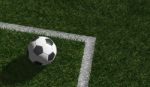 Soccer Ball On Green Grass  Stock Photo