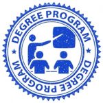 Degree Program Shows Stamps Educated And Education Stock Photo