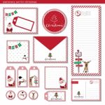 Stationery Set Merry Christmas Stock Photo