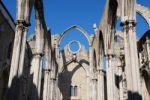 Carmo Church Ruins In Lisbon, Portugal Stock Photo