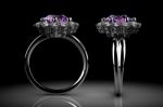 Antique Amethyst Ring Stock Photo