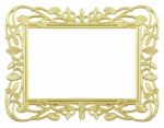 Flower Gold Frame Stock Photo