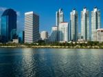 Buildings Of Bangkok City Stock Photo