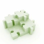 3d Rendering Puzzle Piece Illustration On White Isolated Stock Photo