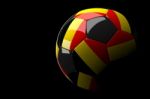 Belgium Soccer Ball Isolated Dark Background Stock Photo