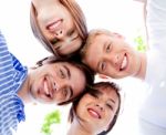 Smiling Young Couples Stock Photo