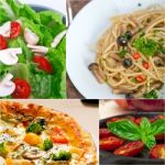 Healthy Vegetarian Vegan Food Collage Stock Photo