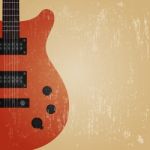 Grunge Electric Guitar Stock Photo