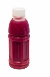 Beetroot Juice In Plastic Bottle Isolated On White Background Wi Stock Photo