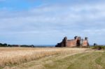 View Of Tantallon Castle Ruins Near North Berwick Stock Photo