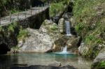 Pool Of Horses At Val Vertova Lombardy Near Bergamo In Italy Stock Photo