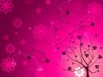 Pink Background Represents Petals Bouquet And Floral Stock Photo