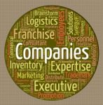 Companies Word Means Company Commerce And Trade Stock Photo