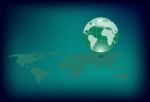 Modern Green Globe Stock Photo