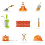 Under Construction Icons Stock Photo