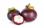 Mangosteen Isolated On The White Background Stock Photo