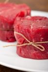 Raw Beef Filet Mignon Stock Photo