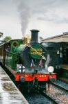 Golden Arrow At Sheffield Park Station East Sussex Stock Photo