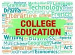 College Education Indicates Schooling Learned And Courses Stock Photo