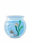 Fish In The Aquarium.  Illustration Stock Photo