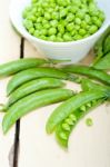 Hearthy Fresh Green Peas Stock Photo